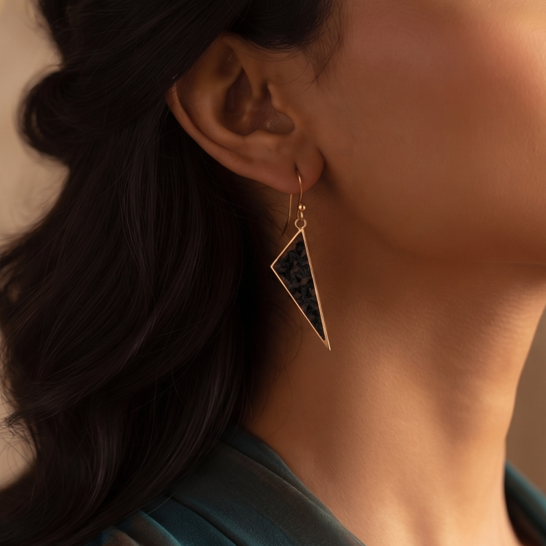 925 Silver Polki Diamonds Minimalist Earrings