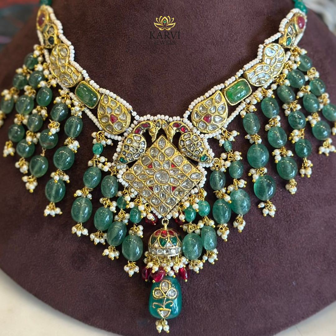 22kt Gold Polki Diamond Heritage Necklace