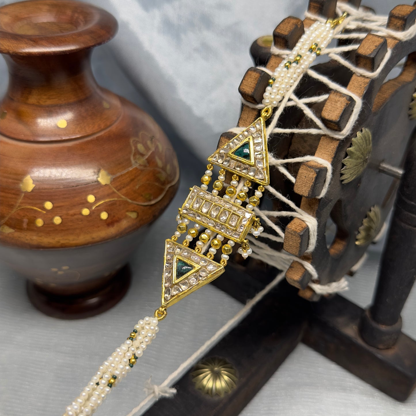 Royal Splendor: 22k Gold Polki Bracelet