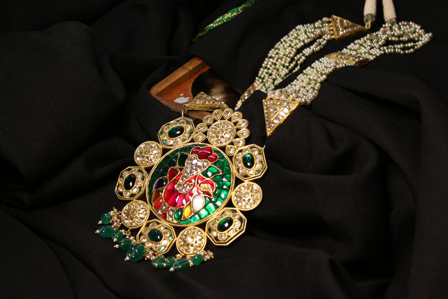 Gold Polki Pendant (Ganesh Pendant)