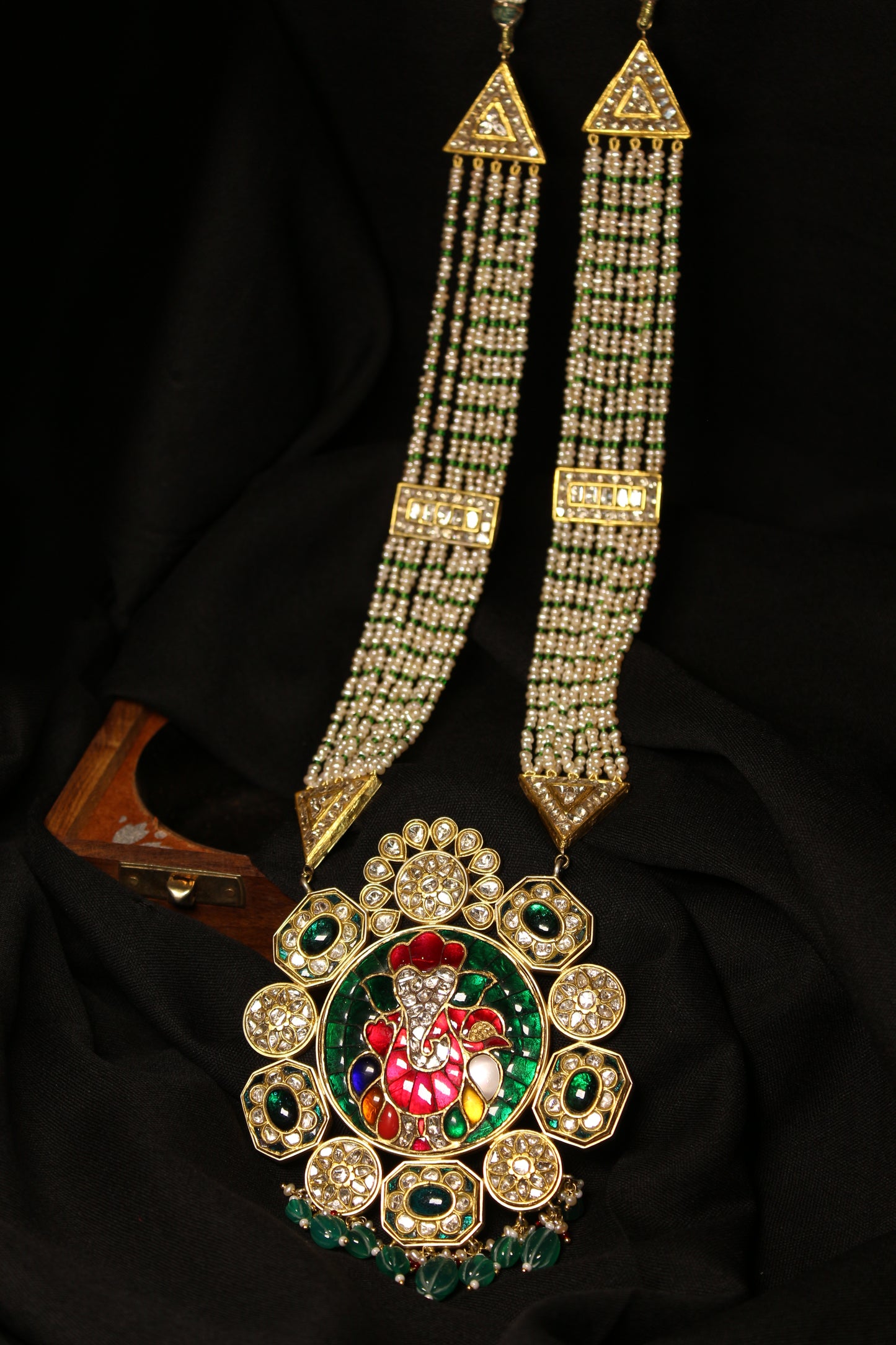 Gold Polki Pendant (Ganesh Pendant)