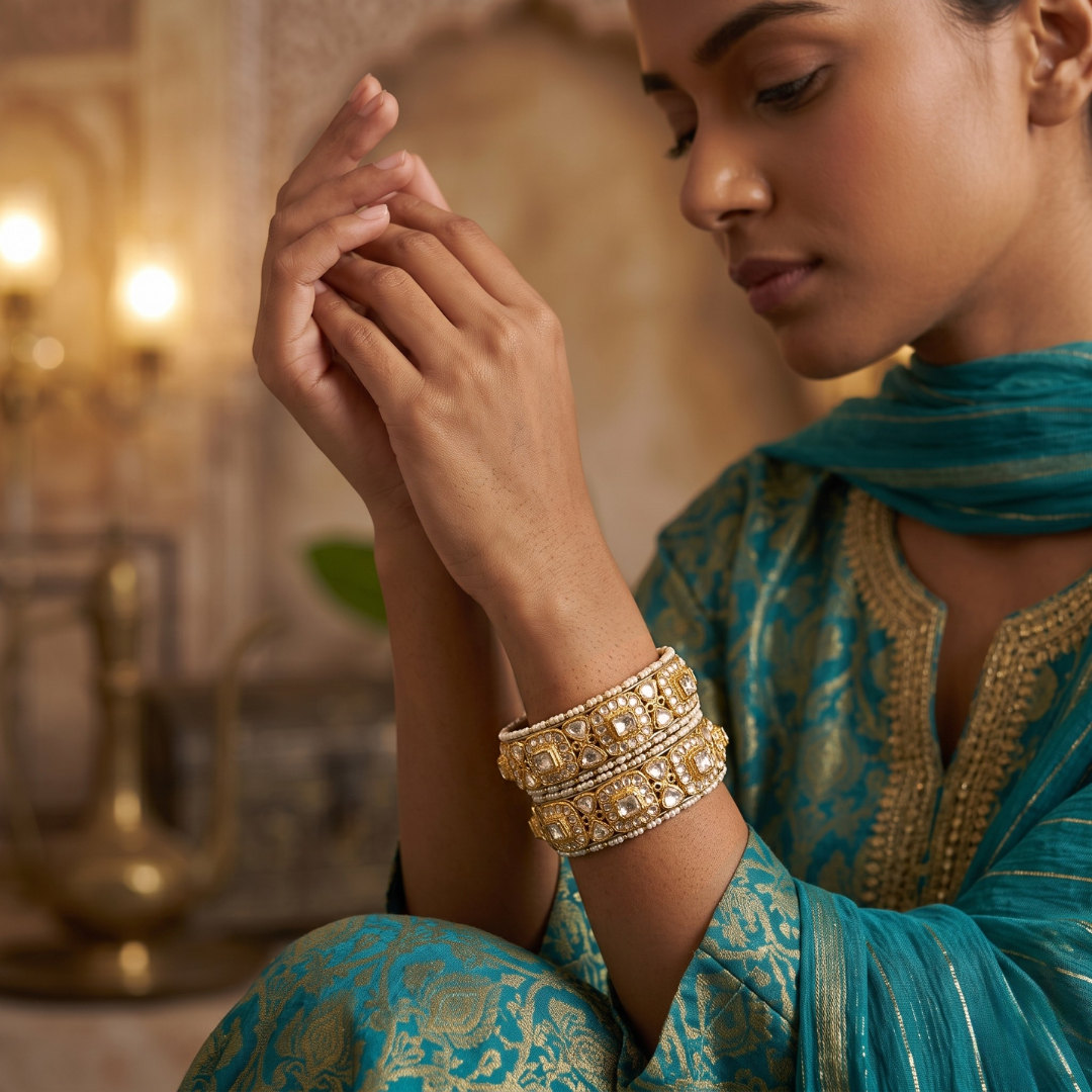 Noor Polki Kada Set