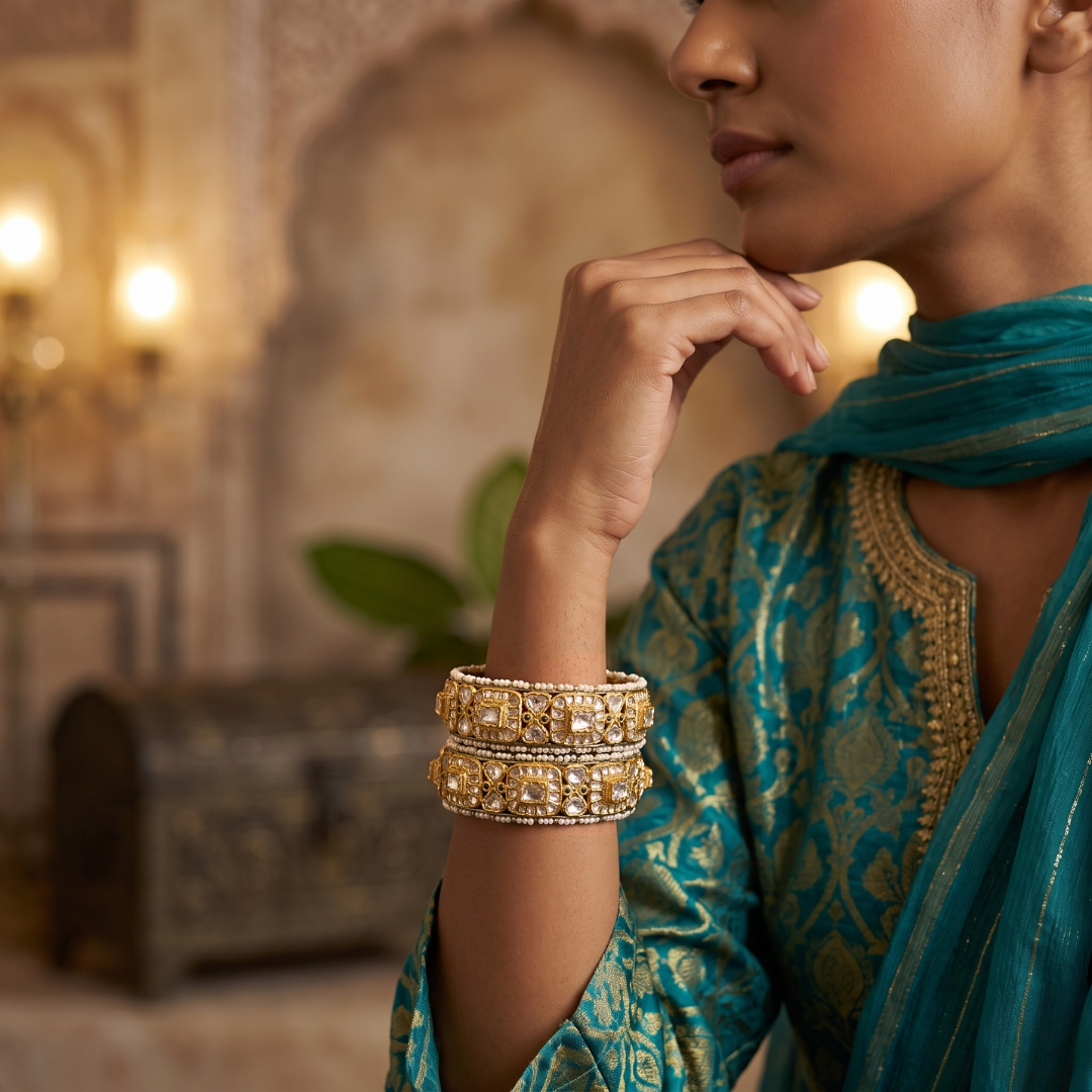 Noor Polki Kada Set