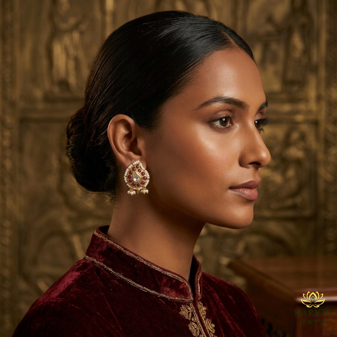 Nature's Elegance: 18K Gold Leaf-Inspired Earrings