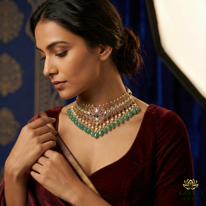 18kt Gold Polki Choker