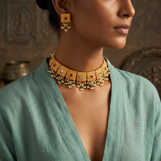 Royal Polki Heritage Choker Set