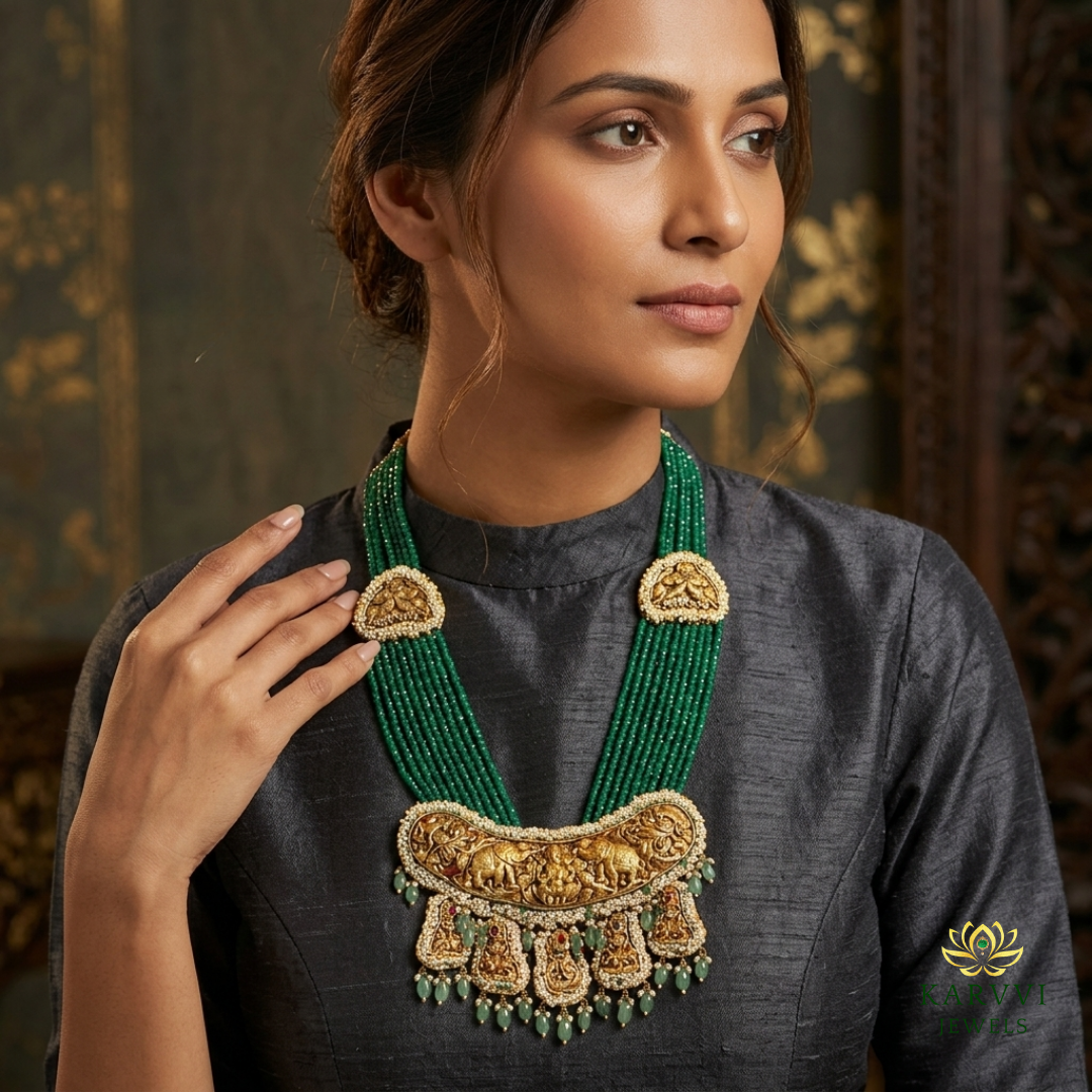 Temple Necklace Set in 18kt Gold