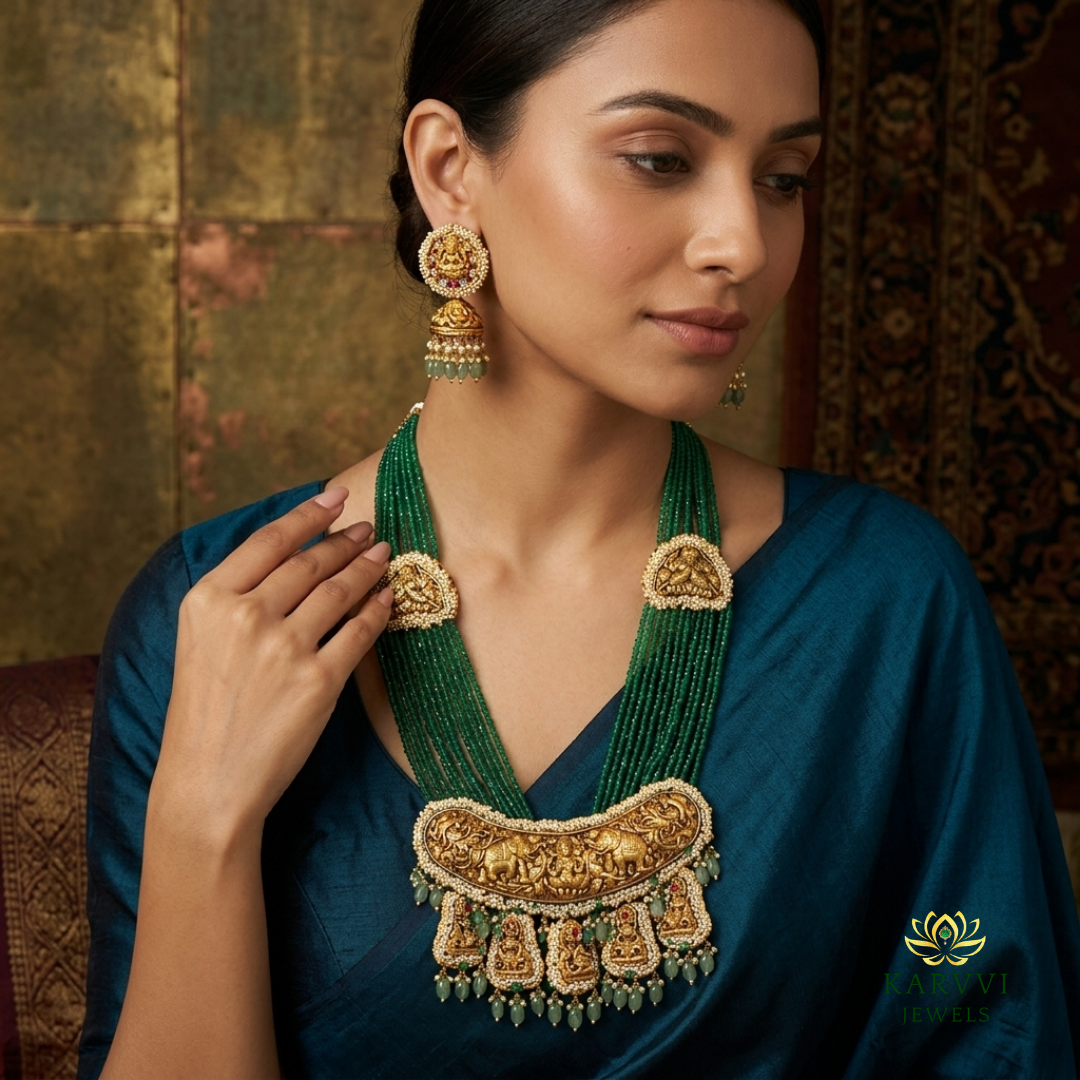 Temple Necklace Set in 18kt Gold