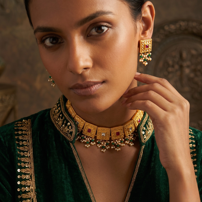 Royal Polki Heritage Choker Set