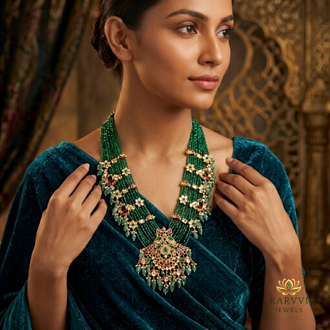 Exquisite Handcrafted 18kt Gold Polki Diamond Necklace