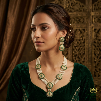 18kt Gold Long Necklace Set