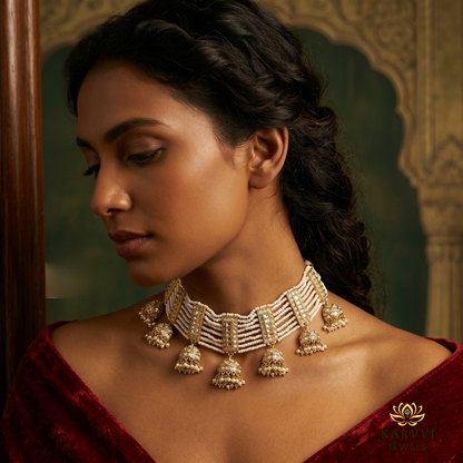 18k Gold Polki Necklace - A Touch of Luxury