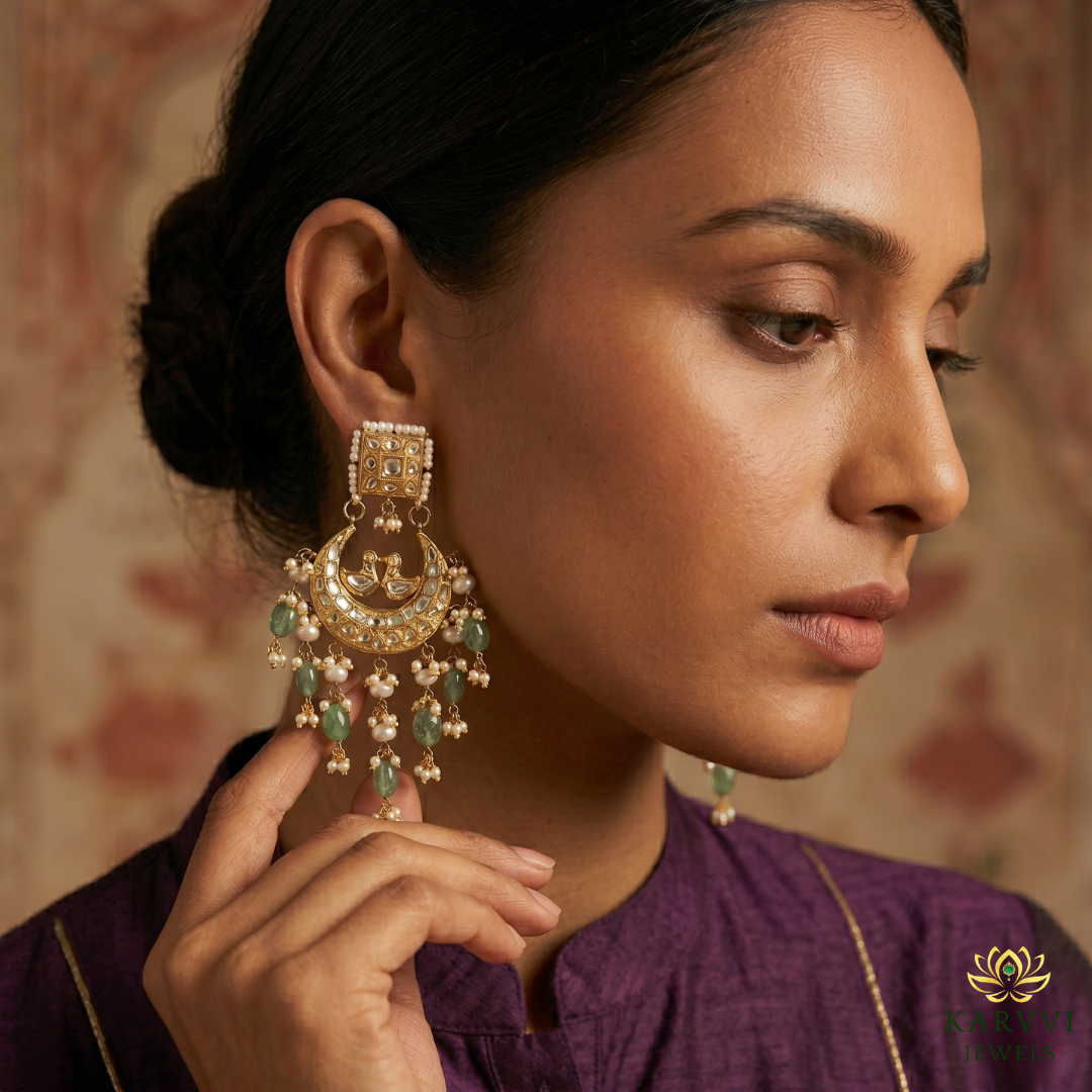 Chandbali 18k gold Earrings