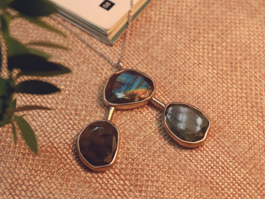 92.5 Silver labradorite Gemstone Pendant