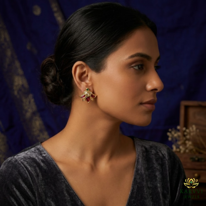 18kt Gold Floral Studs - Nature Symphony