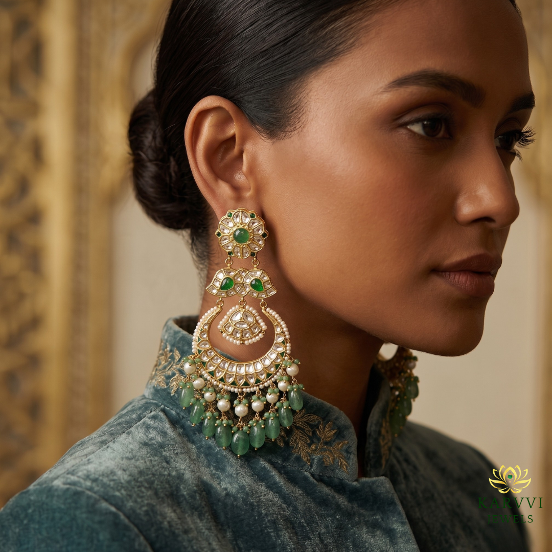 18k Gold Heritage Polki Earrings