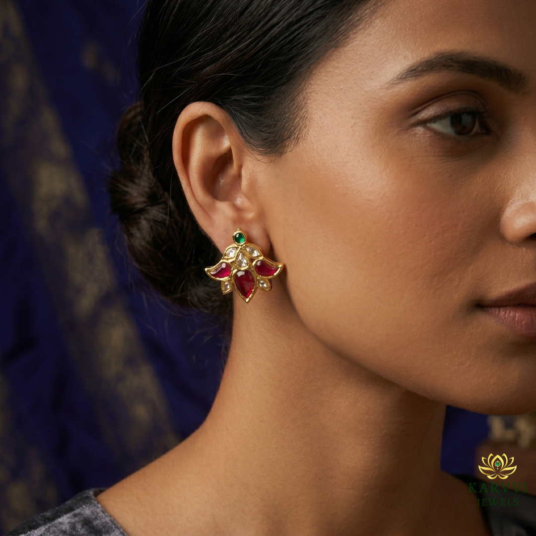 18kt Gold Floral Studs - Nature Symphony