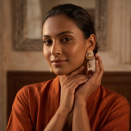 Sitara Polki Drop Earrings