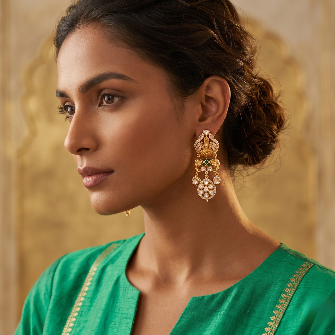 Meher Polki Drop Earrings