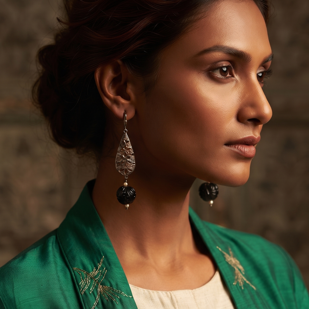 92.5 Silver Diamond Earrings