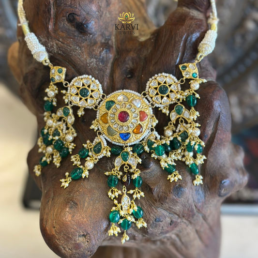 22kt Gold Navratn Necklace