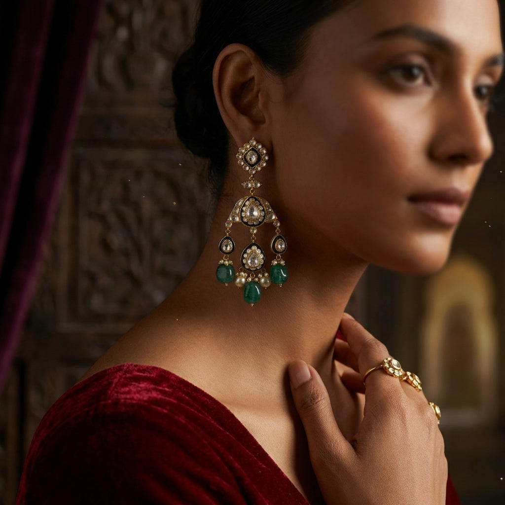 long 18kt Gold Necklace Set