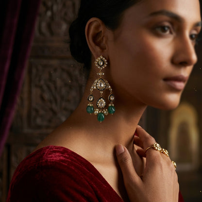 long 18kt Gold Necklace Set