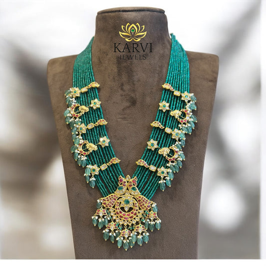 Exquisite Handcrafted 22kt Gold Polki Diamond Necklace