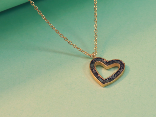Luxurious Gold Plated Pendant: 92.5 Silver Heart