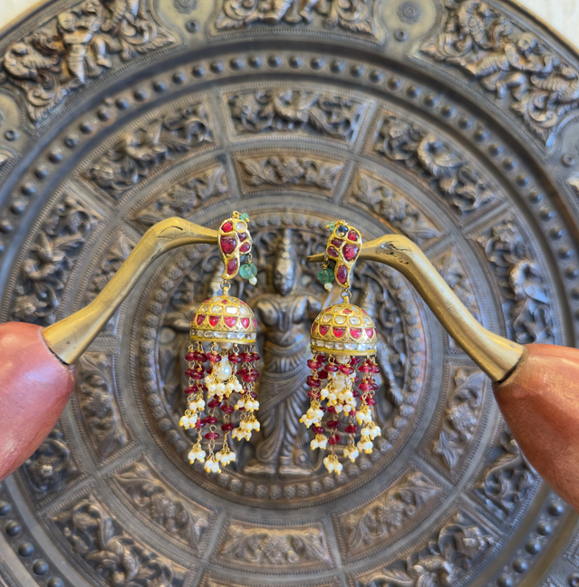 Polki Jhumki Earrings