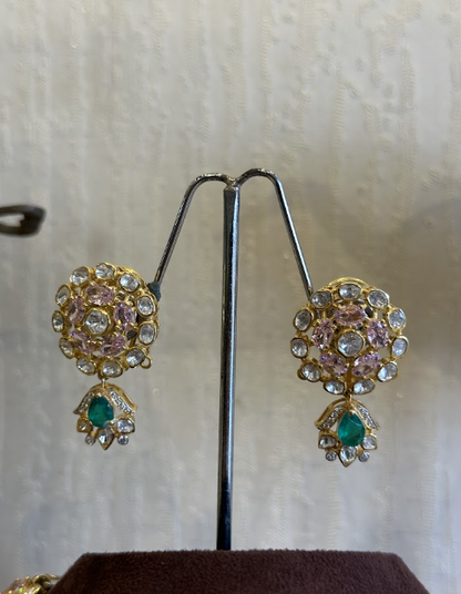 Emerald Bloom Drop Earrings