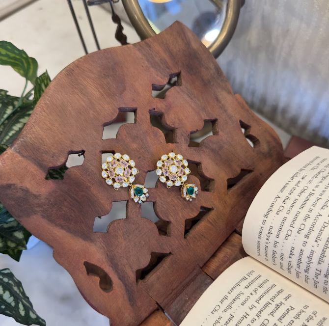 Emerald Bloom Drop Earrings