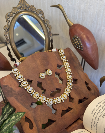 Emerald Halo Necklace Set