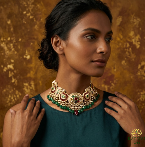 Gold Navratan Choker