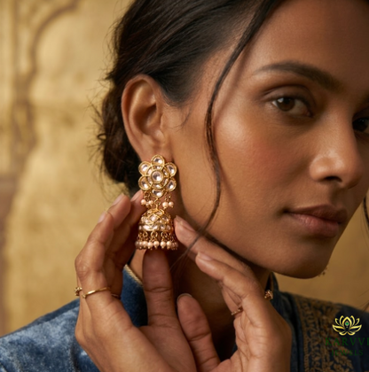 18k Gold Jhumki - A Legacy in Bloom