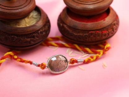 92.5 Silver Labradorite Rakhi